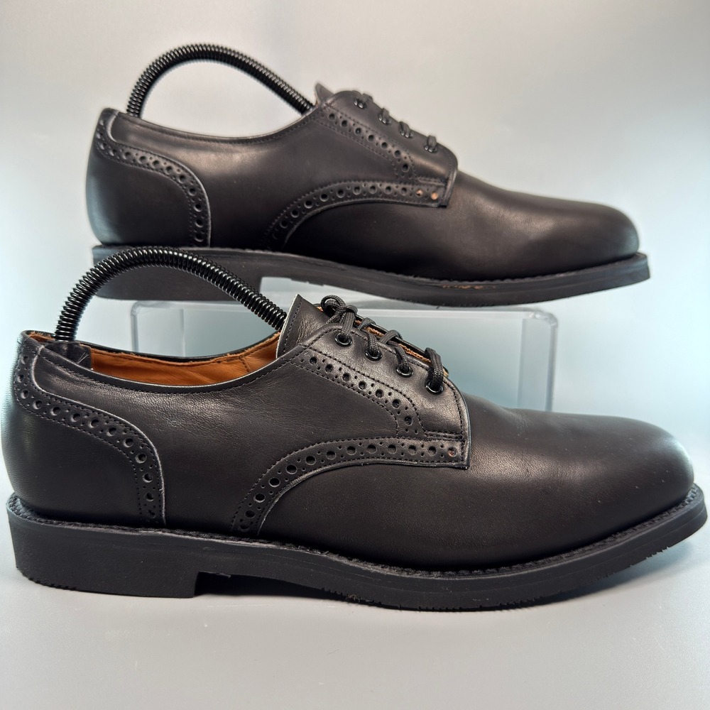 Allen Edmonds Fairmont Dress Oxfords Mens 10 AA Narrow Black Vibram Brogue Shoes